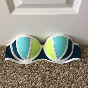 Strapless Pink Swim Suit Top